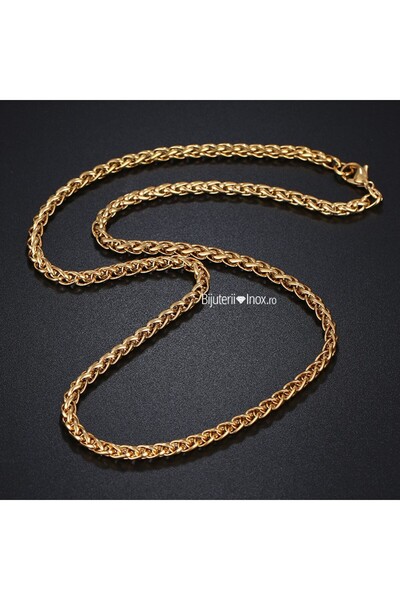 KEVSA Jewelry Lantisor Inox Golden Rope - LPD506
