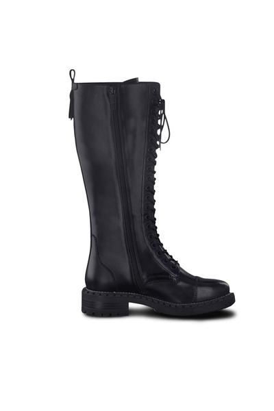 Tamaris Black Lace-Up Boots