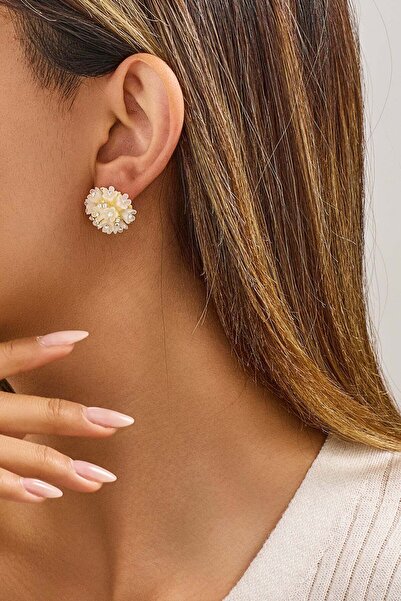 FAYRA ACCESSORIES Kristal Taşlı Çiçek Buketi Küpe