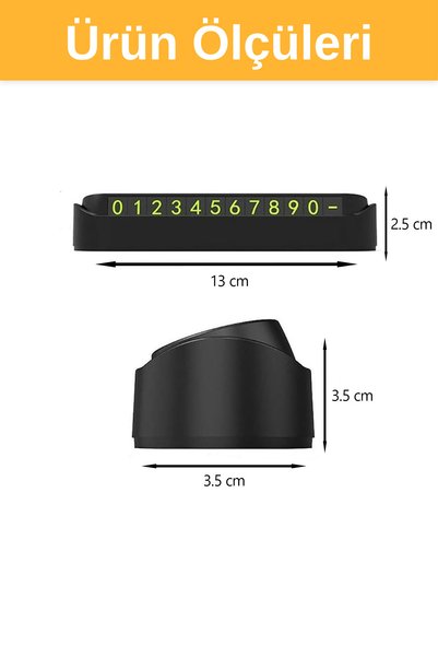 İK Kuzey Phosphorescent Vehicle Parking Number Retractable Design Magnetic Numbered Night Glowing Phone Number
