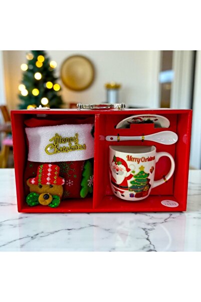 velve Christmas gift package, with luminous decoration and Tea time ceramic set, thematically packaged, Model II