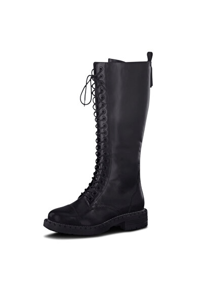 Tamaris Black Lace-Up Boots