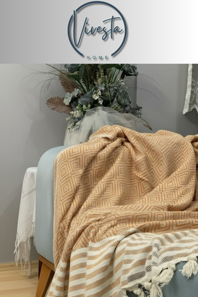 Vivesta Home غطاء أريكة من القماش القطني مقاس 170 × 210 سم - نسيج ناعم، غطاء ...