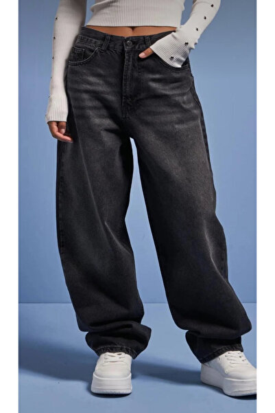 ASL GOLF CLUB Жіночі чорні джинси з низькою талією та вільним кроєм