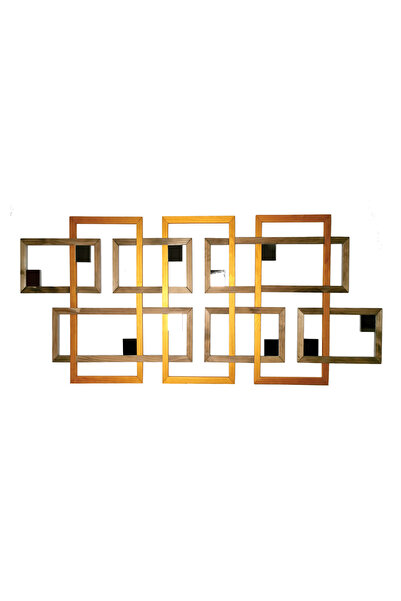 Pollux Decor Decoratiune din lemn si oglinzi pentru perete, 70x175 cm