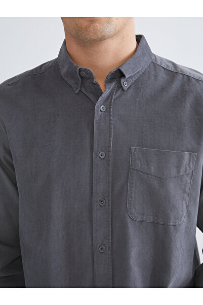 LC Waikiki Vizyon New Season Regular Fit Long Sleeve Velvet Men's Shirt