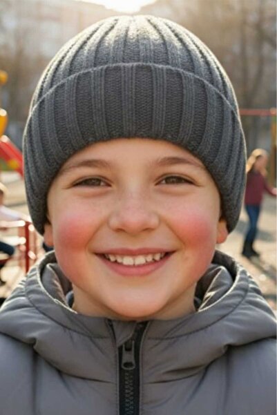 Trenderrs Boy 6-14 Years Old Corded Fabric Beret Children's Beret