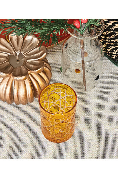 Sudedi Home Bohemia Şah Mat Kısa Kahve Yanı Bardak Kadeh Takımı (Sarı)