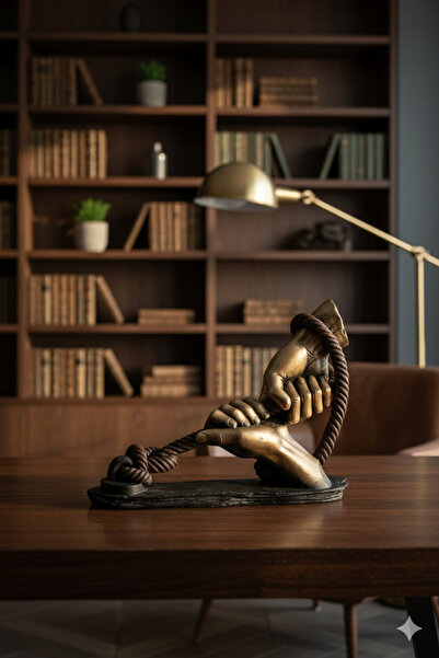 Dekoromi Dekoratif Halat Tutan Eller Biblo Ev Ofis Dekorasyon ve Hediyelik Obje (35X26 CM)