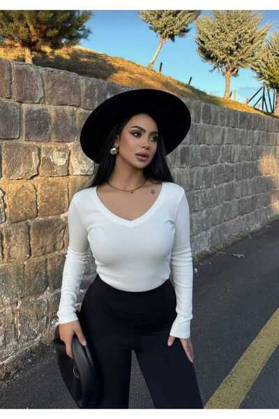 INFİVENTO قميص نسائي برقبة على شكل حرف V