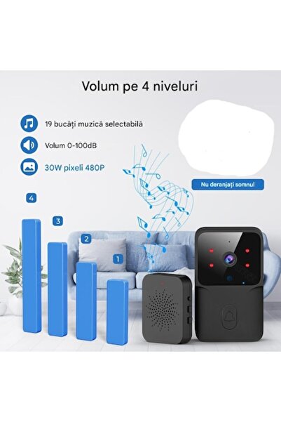 OEM M6 Wireless Video Doorbell - App Control, Bidirectional Mic, Infrared Night Vision