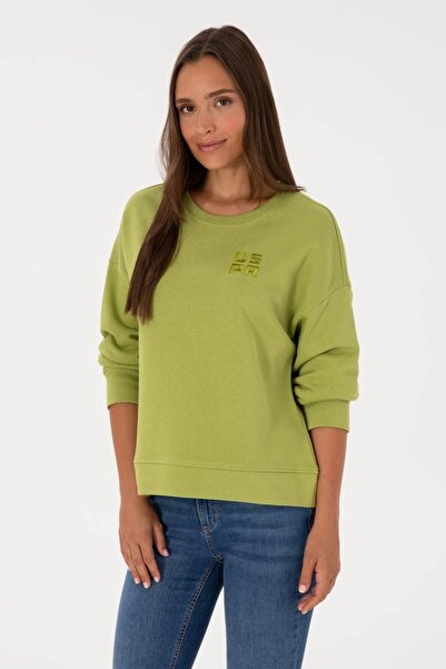 U.S. Polo Assn. OVERSİZE RAHAT KESİM YUVARLAK YAKA NAKIŞLI SWEATSHİRT