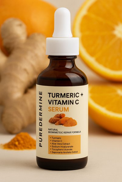 Puredermine Turmeric & Vitamin C Serum – Brightening, Anti-Blemish, Evens Skin Tone