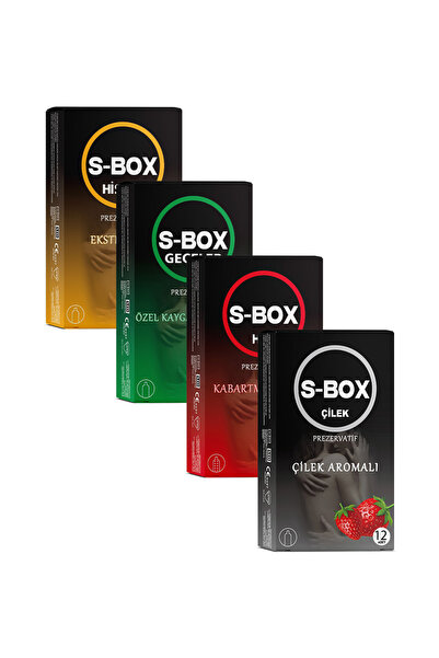 SBOX S-BOX 4’lü Karma Paket 2 – Hisset, Uzun Geceler, Yüksek Haz ve Çilek