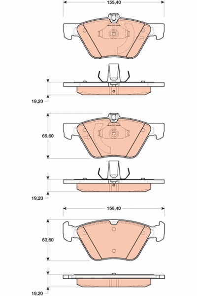 TRW Set Placute Frana Frana Disc Mercedes-Benz E-Class/S-Class