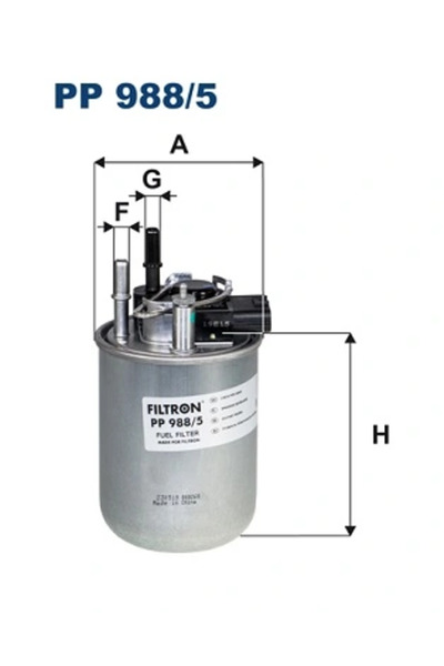 Filtron Filtru Combustibil Nissan Pulsar Hatchback (c13) 2014-2019 Diesel