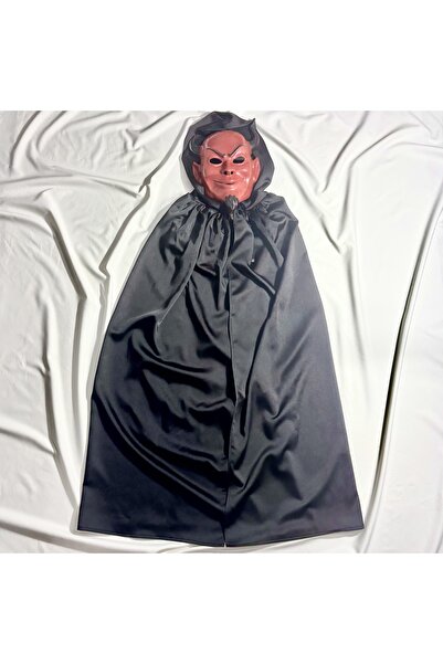 Dimmel Costume Şapkalı Pelerin Şeytan Maske