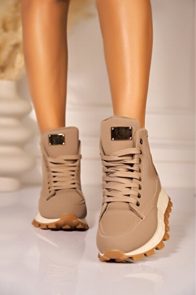 Joana Women's Lined Khaki Leather Boots