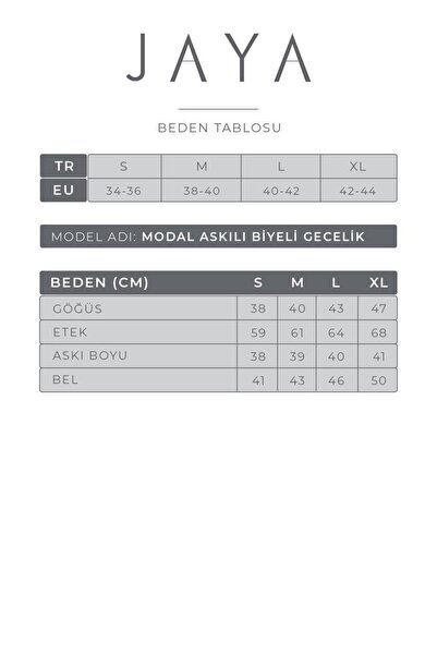 Jaya Modal Askılı Biyeli Gecelik / Krem