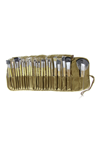 global fashion Set of 24 make-up brushes, Global Fashion, gold color