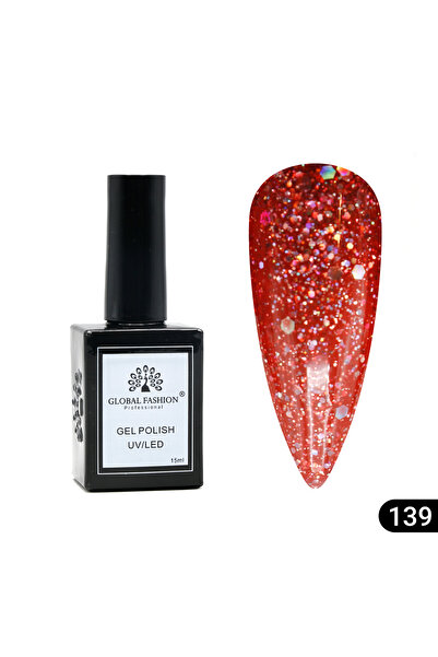 global fashion Oja semipermanentă Global Fashion, Gel polish Elite Glow 15 ml, 139