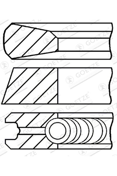 GOETZE ENGINE Set Segmenti Piston Daf Cf 85/Xf 105 Irizar I6