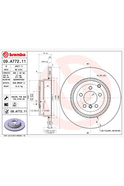 Brembo Disc Frana Land Rover Range Rover 3