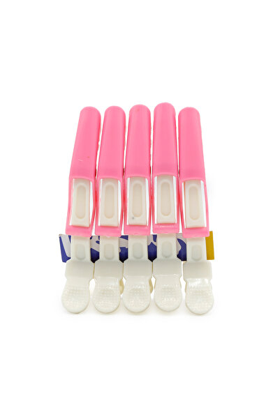 global fashion Κλιπ μαλλιών, 5 τεμ., λευκά + ροζ