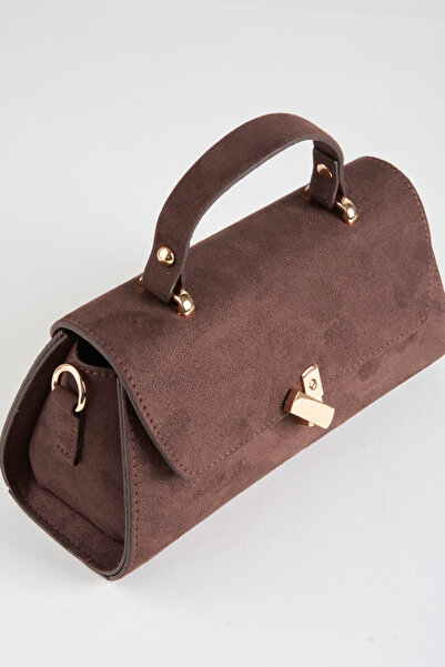 Vivaq Women's Bitter Brown Freesia Suede Design Snap Closure Handbag and Shoulder Bag