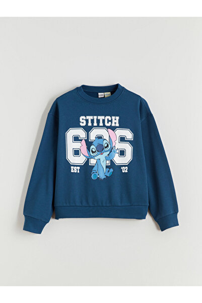 LC Waikiki LCW Kız Çocuk Angel Ve Stitch Baskılı Sweatshirt Ve Eşofman Alt