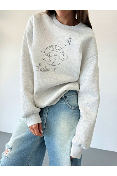 Tubinyoo سترة ترافيل مطبوع 3 ذات الرقبة الدائرية