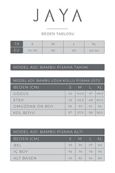 Jaya Bambu Uzun Kollu Pijama Takımı / Kahverengi