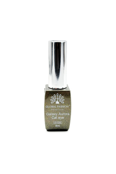 global fashion Semi-permanent nail polish Galaxy Aurora Cat Eye Global Fashion, 8ml, 002(WITHOUT TPO)