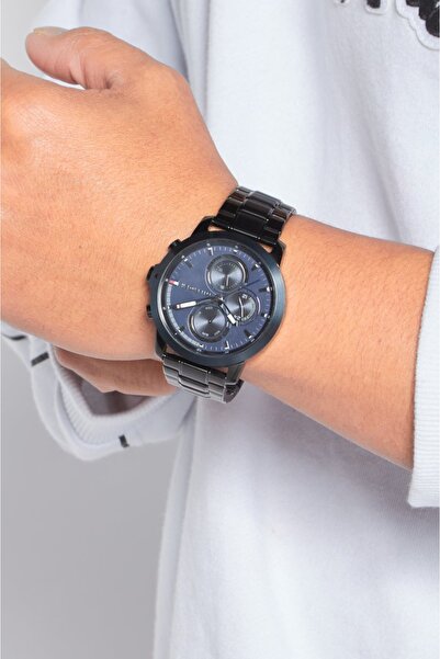 Tommy Hilfiger Ανδρικό ρολόι 1792049 Jameson, Μαύρο με μπλε σκούρο καντράν, μηχανισμό Epson VX9NE Quartz