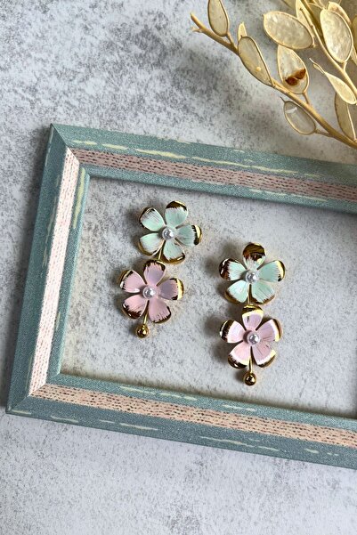 Meva Takı ve Aksesuar Pastel Flower Earrings I Mev'Art Collection
