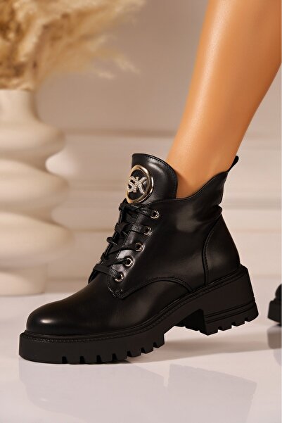 Joana Ghete de damă negre cu căptușeală din piele ecologică