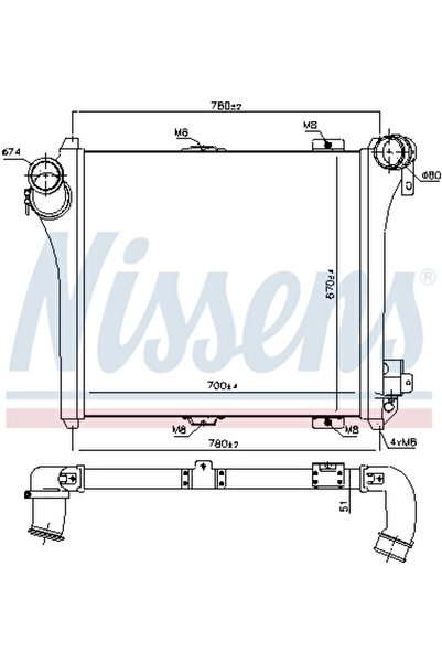 Nissens Intercooler Compresor Renault Trucks C Volvo Fe