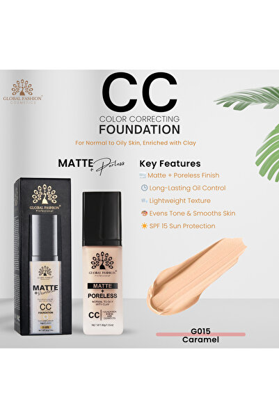 global fashion Fond de ten CC Matte+Poreless, Global Fashion, G015, Caramel