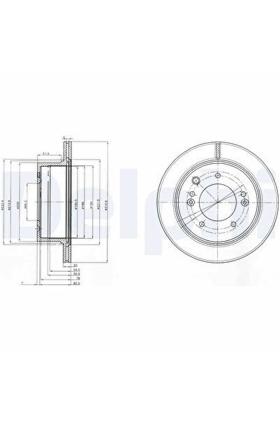 DELPHİ Спирачен диск Kia Sorento 1