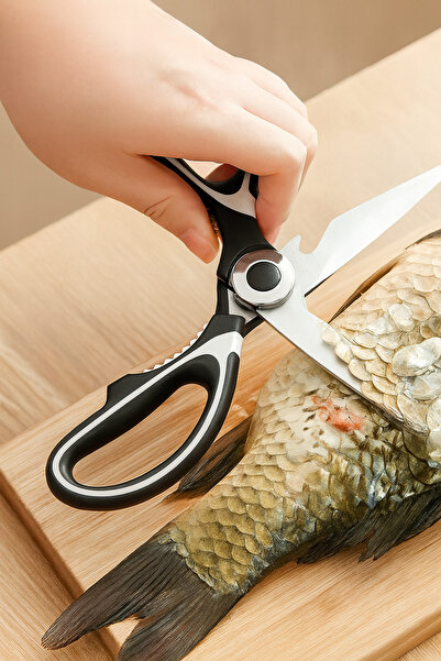 Mode Cool Çok Amaçlı Paslanmaz Çelik Mutfak Makası – Tavuk, Balık, Sebze ve Kuruyemiş İçin Pratik Kesim Aracı