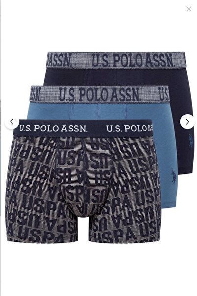 U.S. Polo Assn. طقم بوكسر رجالي مرخص مكون من 3 قطع (في علبة) مصنوع من 95% قطن...