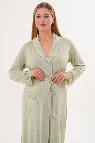 by İGP Women's Long Sleeve Tie Front Robe