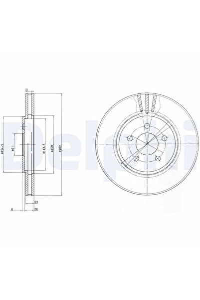 DELPHİ Дискови спирачки Chrysler Cirrus/Sebring/Stratus Dodge Avenger Coupe/S...