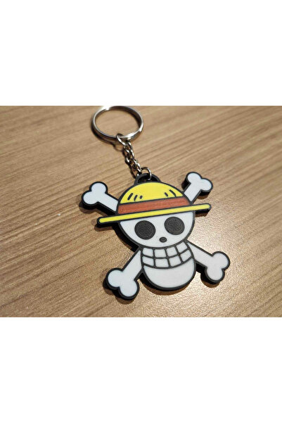 FreshWolf قطعتان من سلسلة المفاتيح بشعار قراصنة ون بيس لوفي
