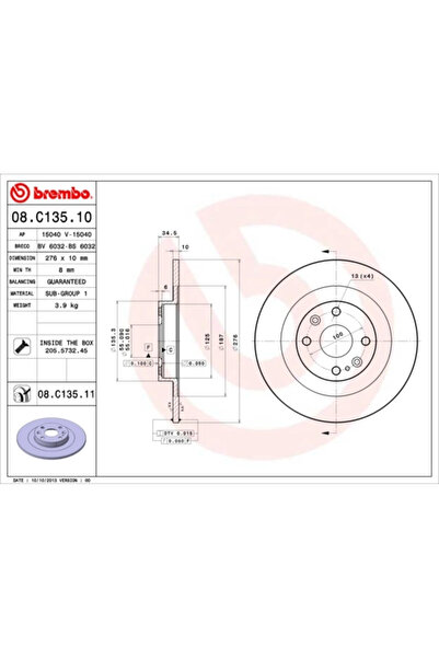 Brembo Disc Frana Mazda Mx-5 2