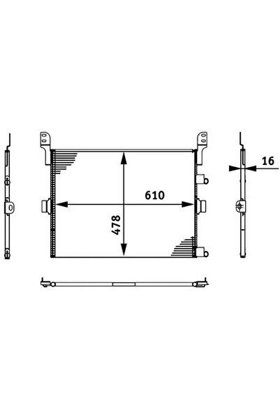 MAHLE Condensator Climatizare Renault Trucks Magnum/Premium 2 Volvo Fe