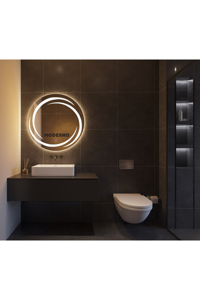 L' CAPO Mdrno Gün Işığı Led'li Lazer Kumlamalı Lavabo & Banyo Aynası (Dokunma...