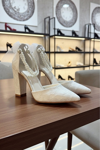 Modavien Жіночі весільні туфлі з перлами