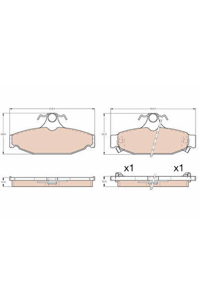TRW Set Placute Frana Frana Disc Chevrolet Camaro/Corvette Hsv Clubsport/Comm...