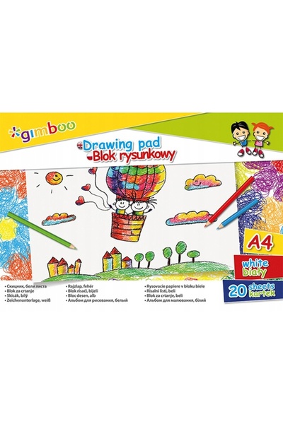 Other Bloc de desen A4, 20 de coli, alb, 70 g/m², Gimboo 7531BTS17-99